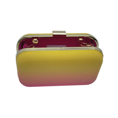 Logo Evening Clutch Bag de plaque métallique personnalisable avec de l'or démontable Tone Chain