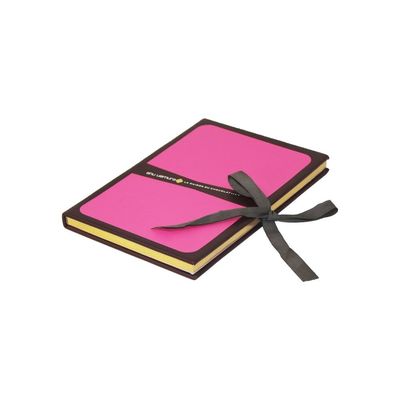 Le livre à couverture dure adapté aux besoins du client de Bowknot a rayé le journal pour l'esquisse de notes
