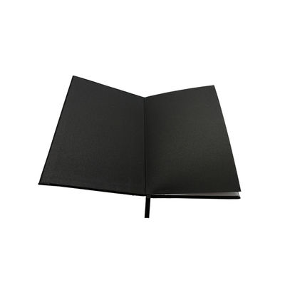 Utilisation en cuir de bureau de noir de carnet de livre à couverture dure de 80 feuilles de Vegan
