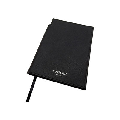 Utilisation en cuir de bureau de noir de carnet de livre à couverture dure de 80 feuilles de Vegan