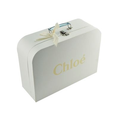 Valise de carton de fermeture de fermoir en métal avec Debossed Logo Ribbon