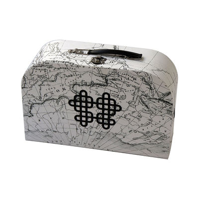 Panier décoratif de boîte-cadeau de valise de stockage de souvenir de carte avec le couvercle